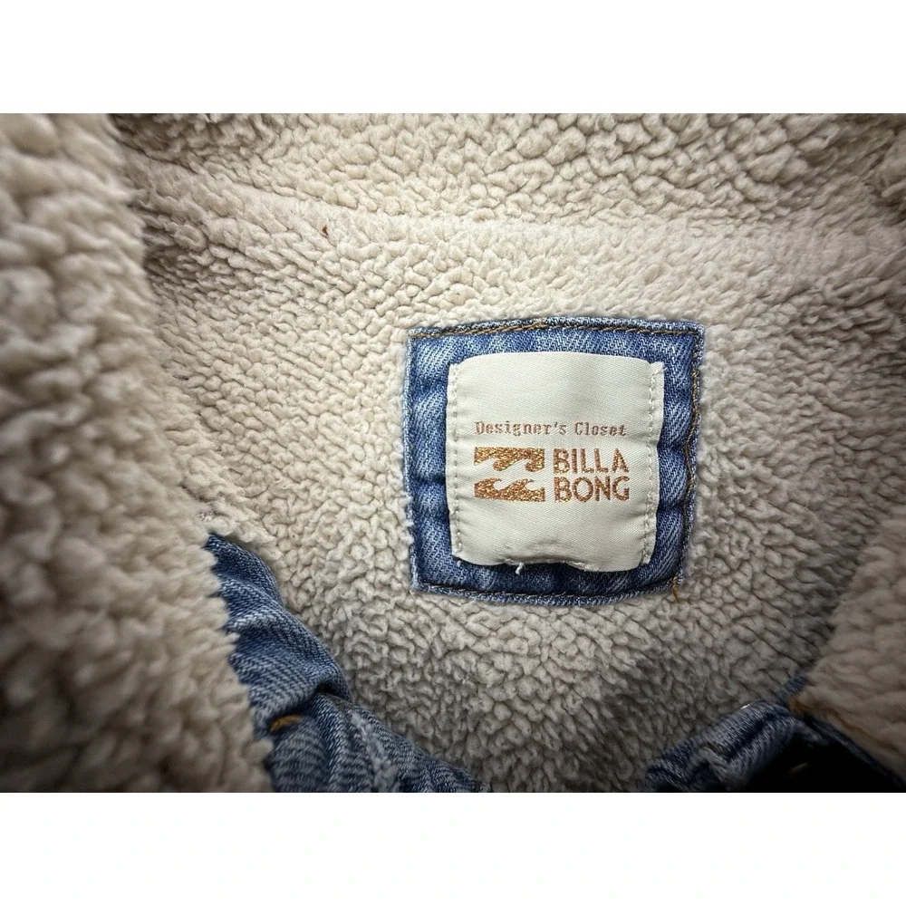 Billabong Kids Jean Jacket With Fluffy Collar Kid Size 10
